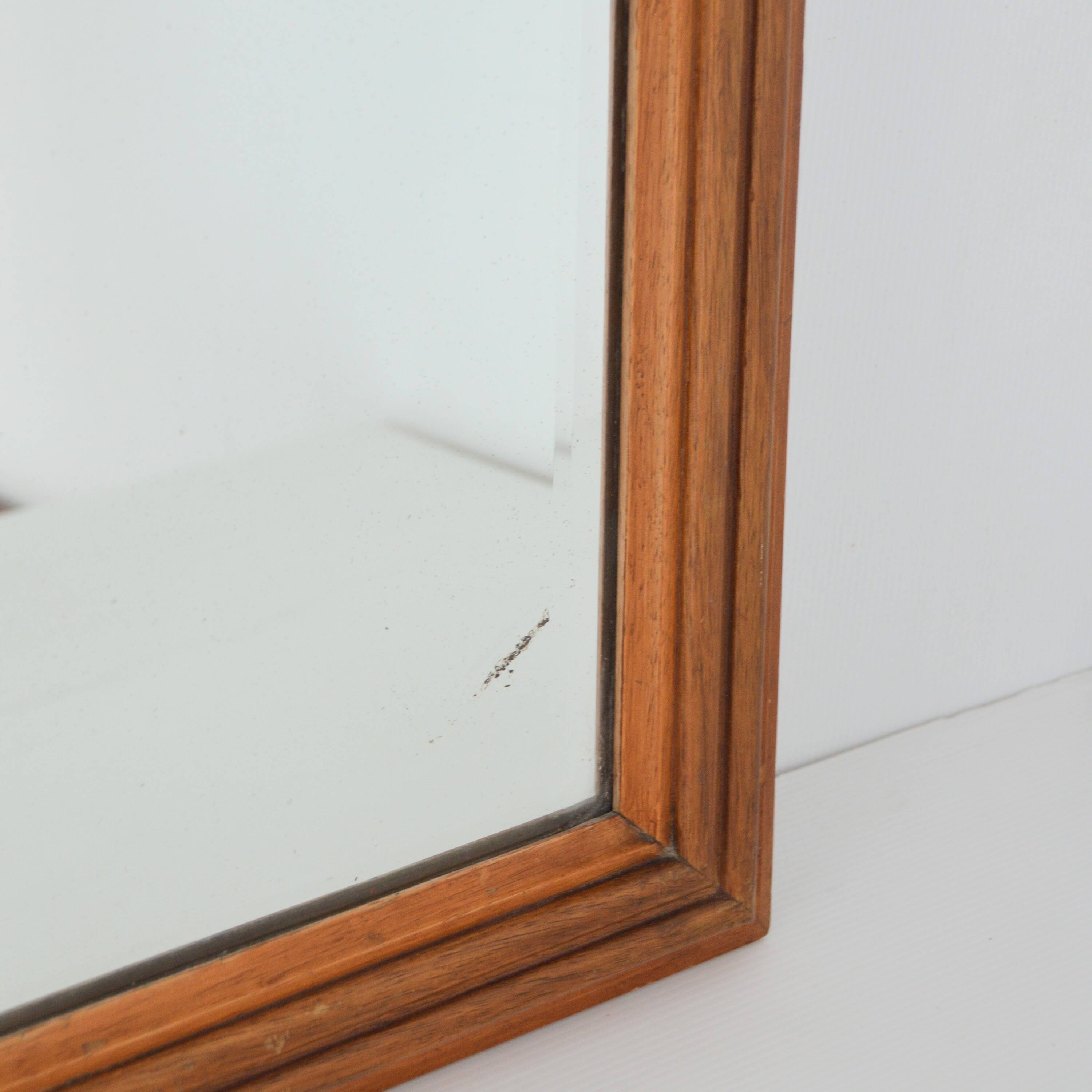 Antique bevelled mirror vintage 1930s