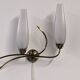 Pair of double brass wall lights from the 50s/60s