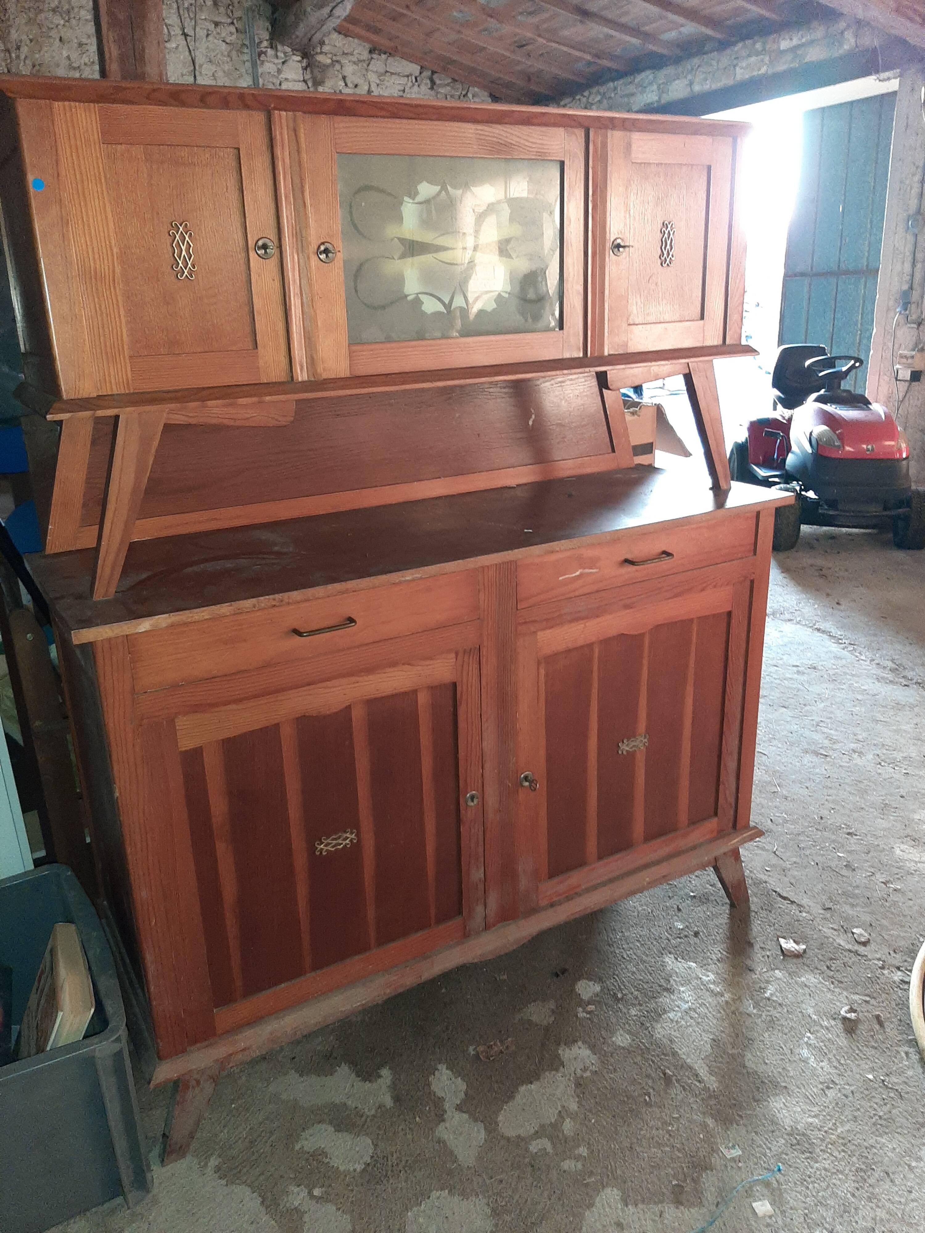 Vintage 1950s kitchen buffet - Mado style - Very good interior condition