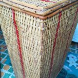 Wicker storage basket