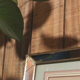 Flower print and period mirror frame