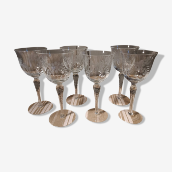 6 large glasses, purchased in murano in 1990