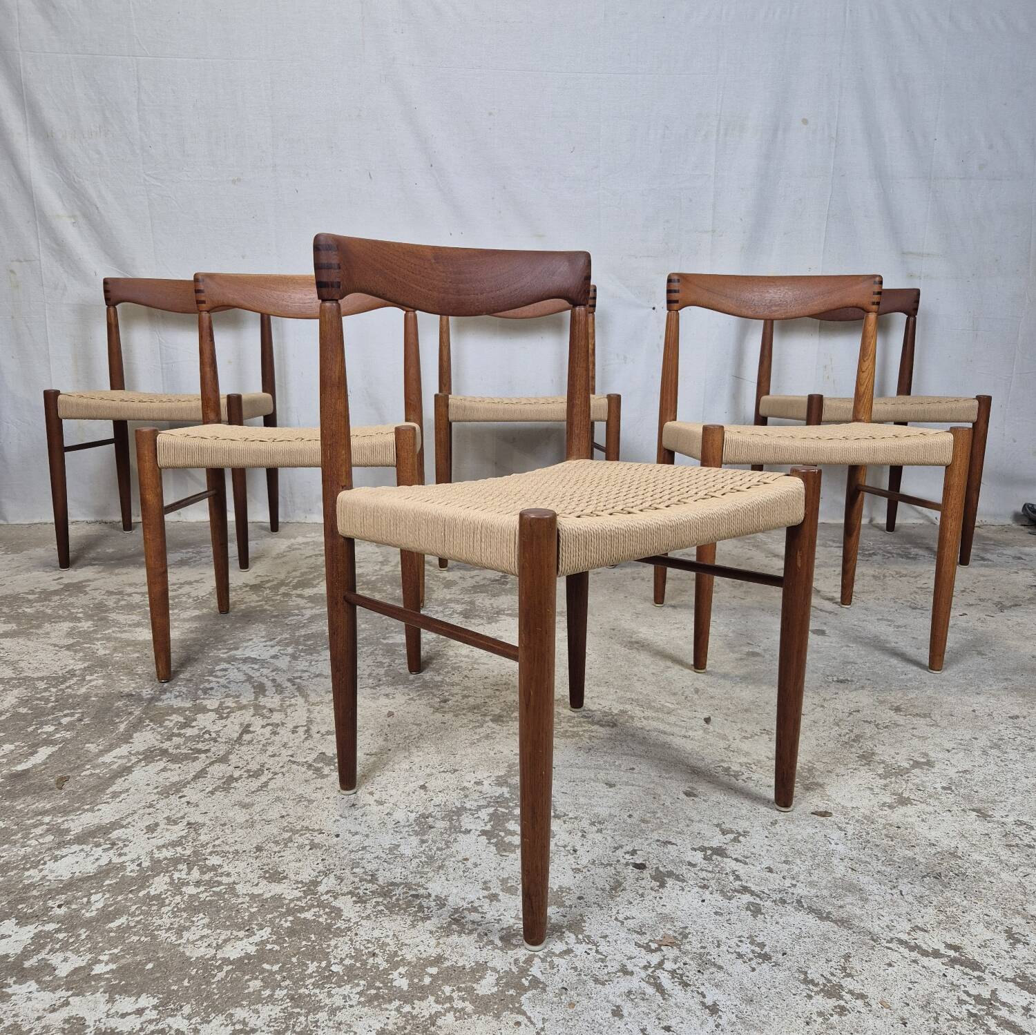 Price for 2 chairs! H.W. Klein, Bramin vintage Danish new papercord