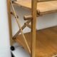 Vintage Foldable Pine Wood Serving Cart