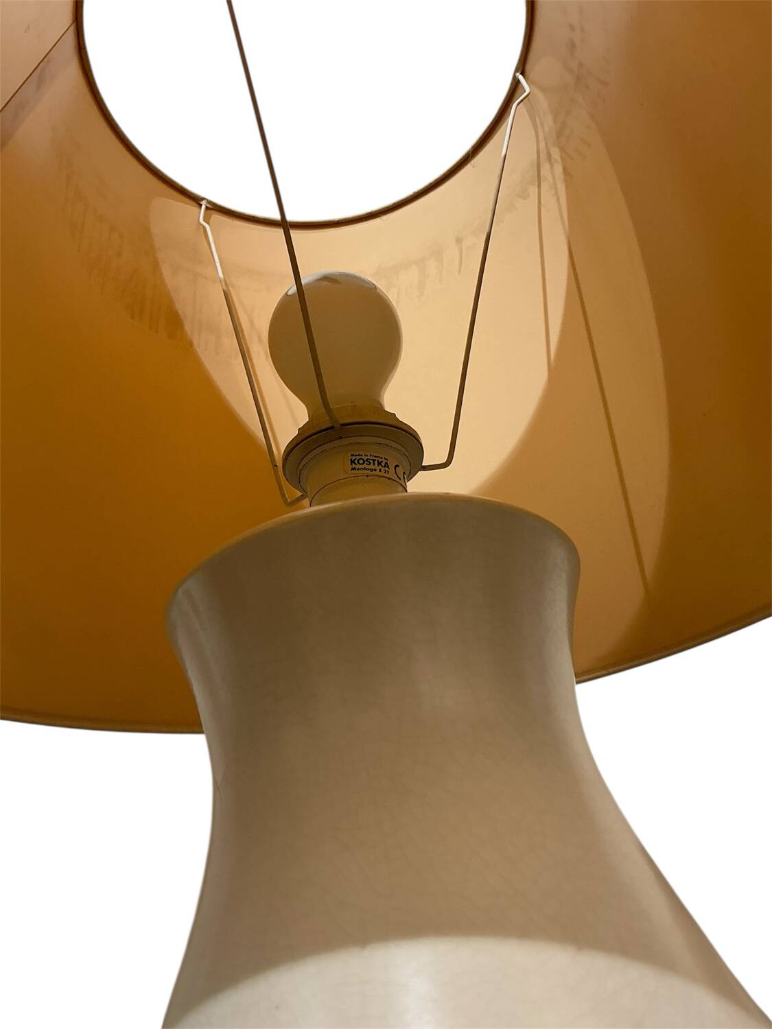Paire de lampes en céramique blanches