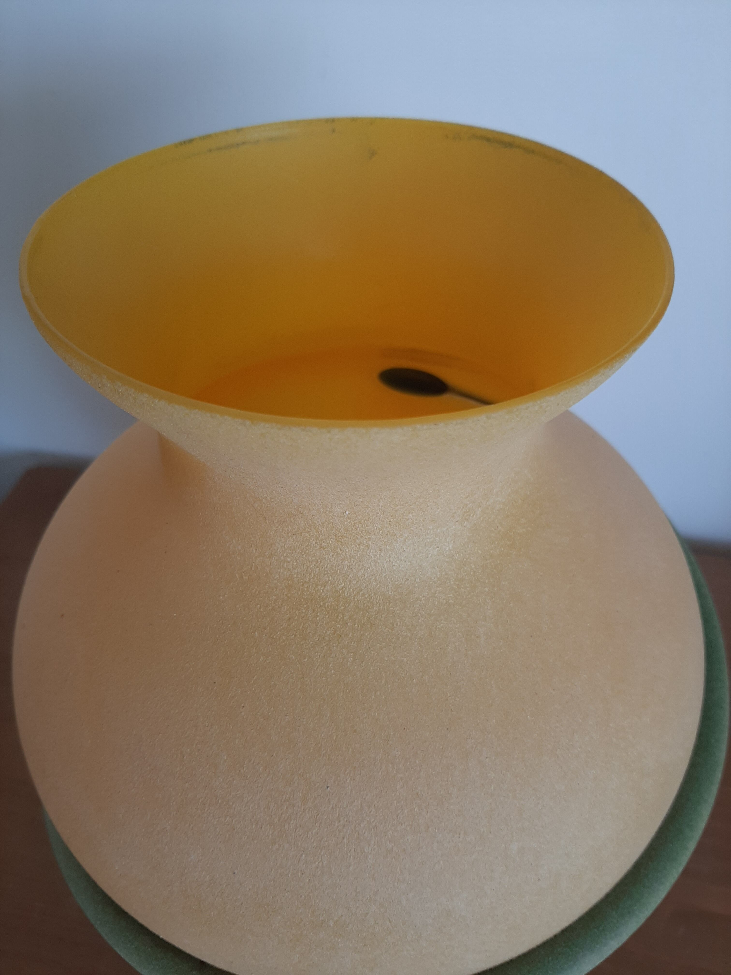 Vase verre jaune murano