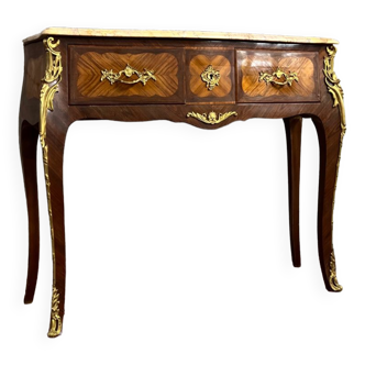 Console peruquiere en marqueterie estampillée dissidi et fils de style louis xv