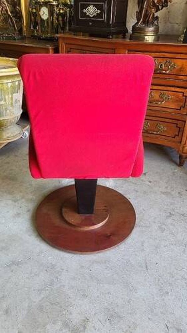 Ancien fauteuil de cinéma assise articulée rouge