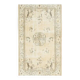 1970s Turkish Oushak Handmade Wool Cotton Beige Area Rug 116x192