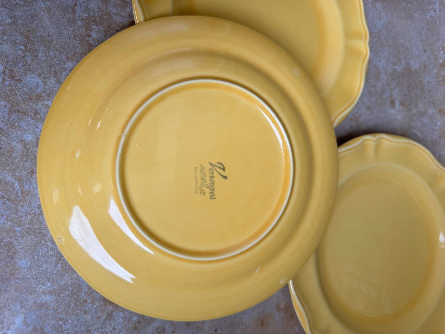 4 Varages earthenware dessert plates