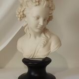 Bust young girl resin and marble XXth