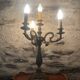 Vintage French Bronze and Brass Table Lamp: Louis XVI Style, 4-Branch C1950