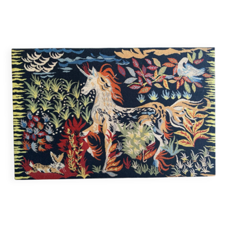 Large Unicorn with Fire Feet Tapestry