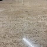 Round travertine dining table, Italy