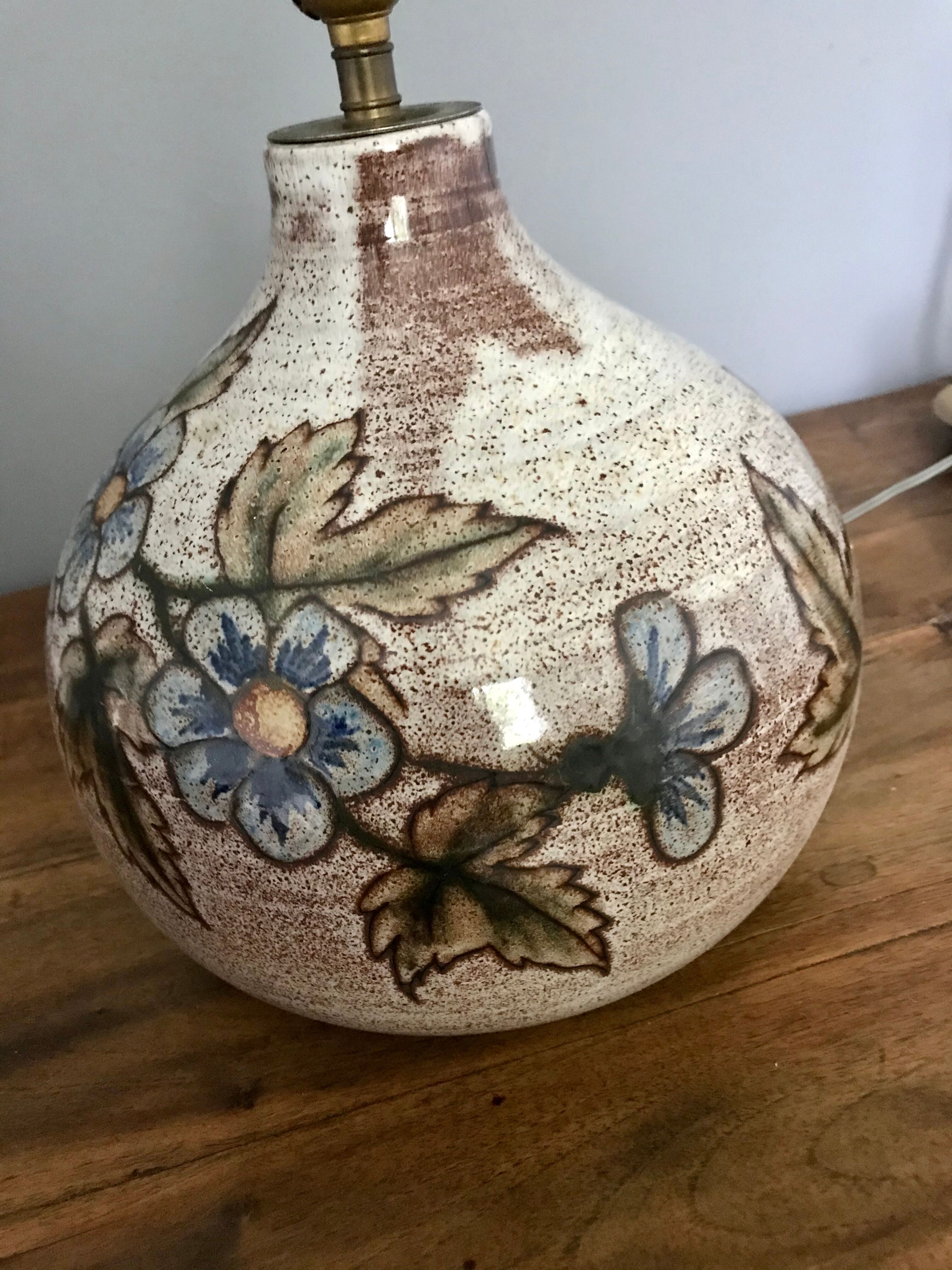 Pied de lampe en céramique