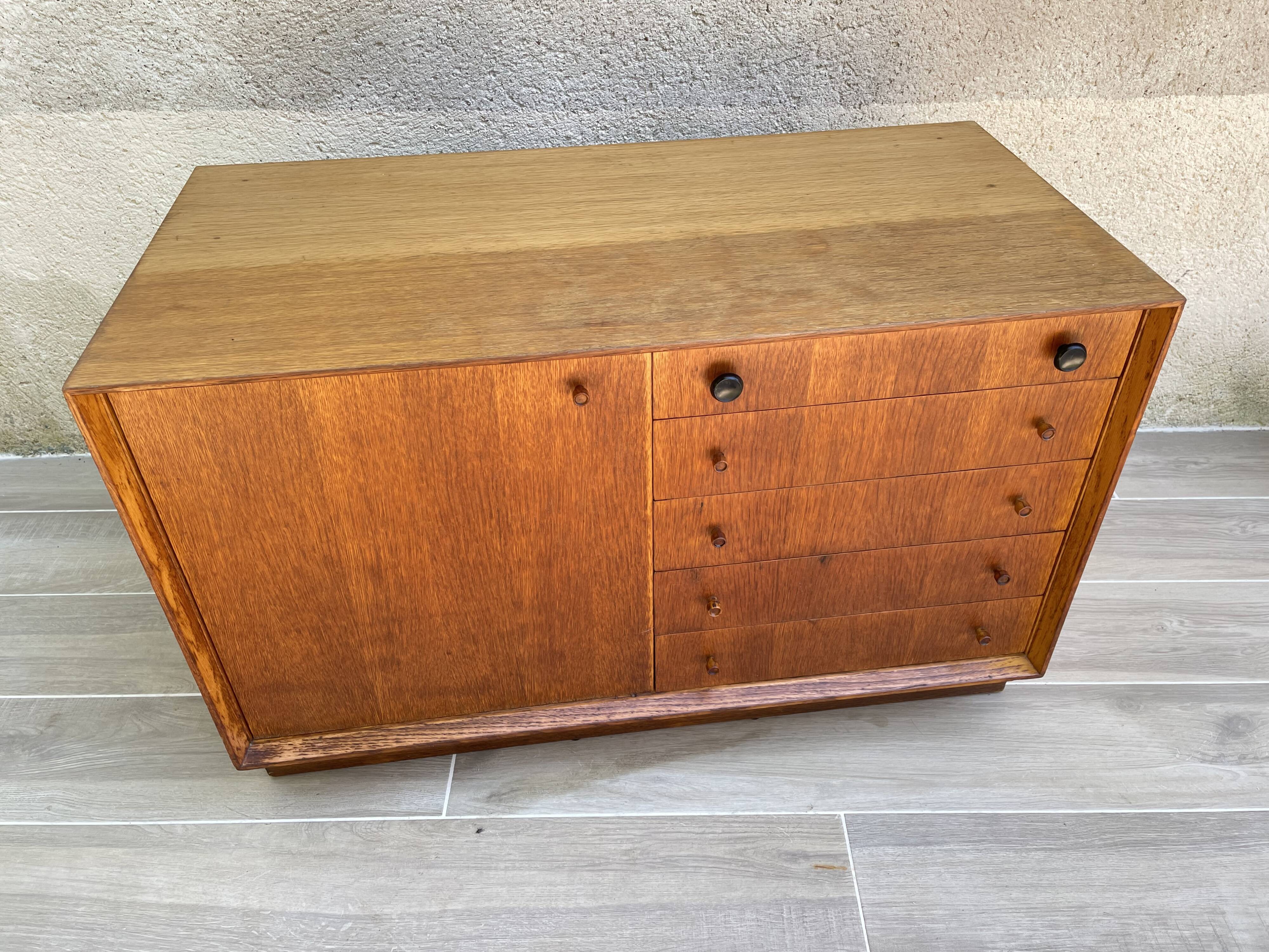 Scandinavian sideboard with 5 vintage drawers