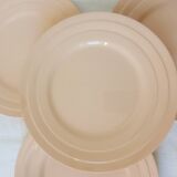 4 vintage Art Deco dessert plates 210689