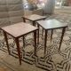 Series of 3 side tables in Scandinavian teak 60s