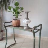 Vintage vase in tin and porcelain