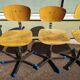 Lot of 4 couture swivel adjustable workshop chairs