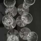 6 ancient crystal flutes blown by hand