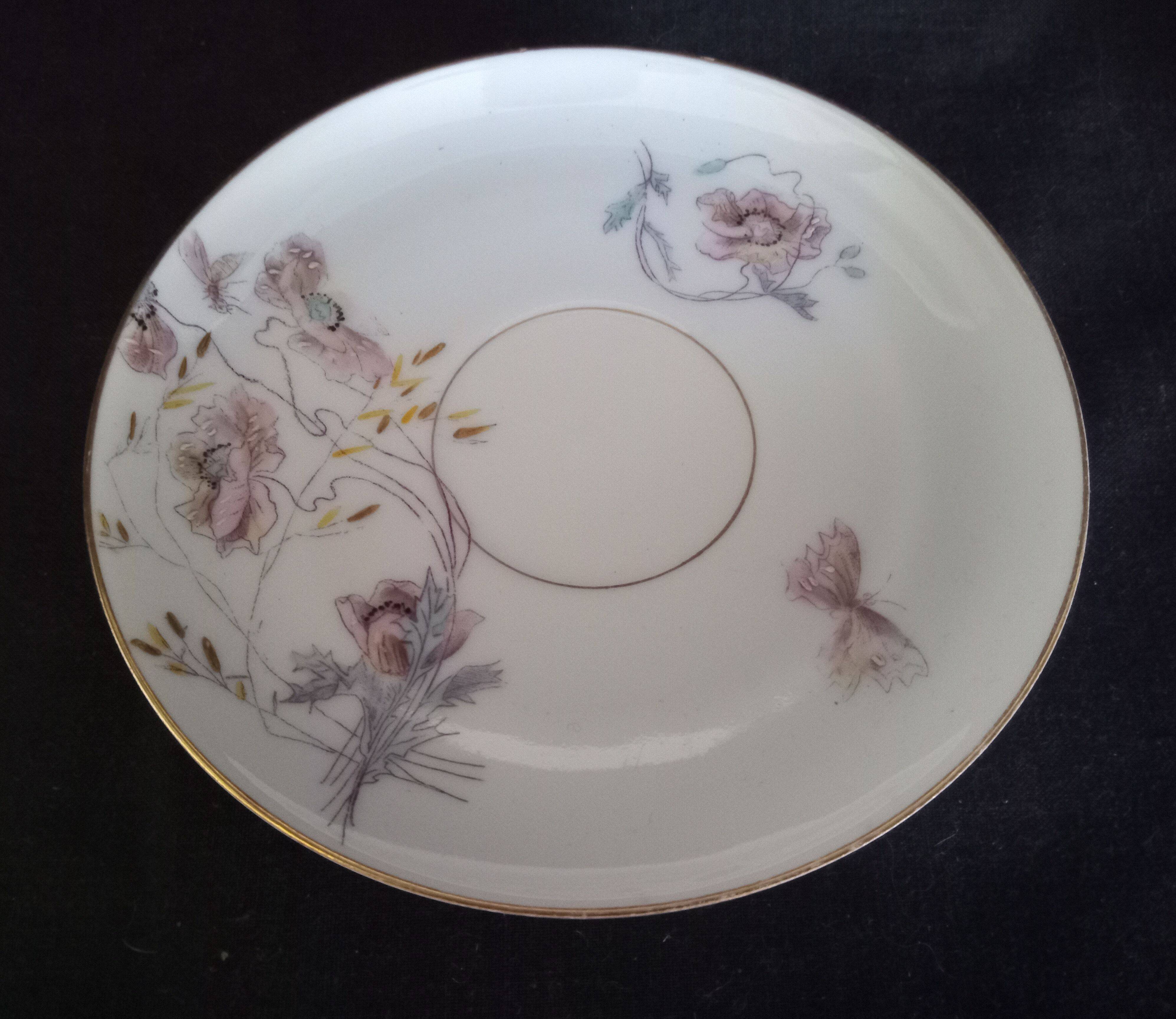 Art Nouveau coffee service for 8 people in Paris porcelain