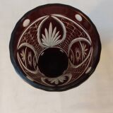 Antique small vase in ruby red Bohemian crystal - Height 21 cm