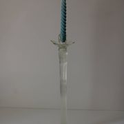 Grand bougeoir Murano transparent ancien