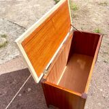 Vintage chest bench 1960. Sapele veneer
