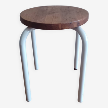 Metal and Wood Stool, 1960s-1970s