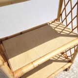 Vintage rattan shelf 1960