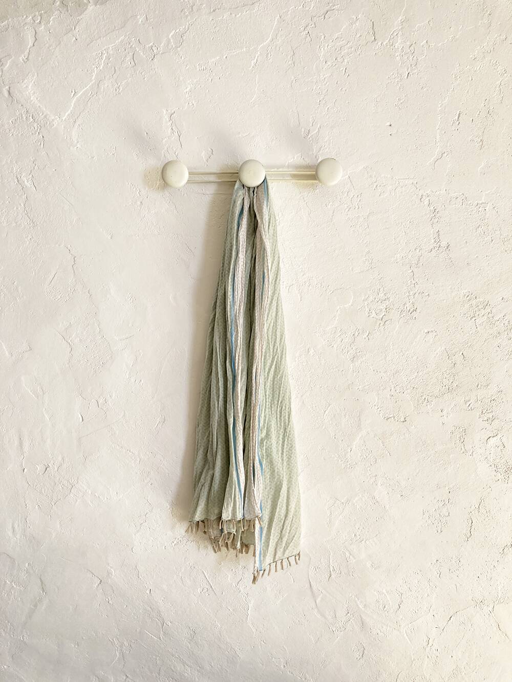 White metal wall coat rack, 1960s