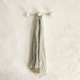 White metal wall coat rack, 1960s