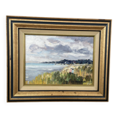 “Dune at Colleville” — old French marine, oil on canvas signed