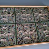 Vintage top with azulejo tiles and light wood frame