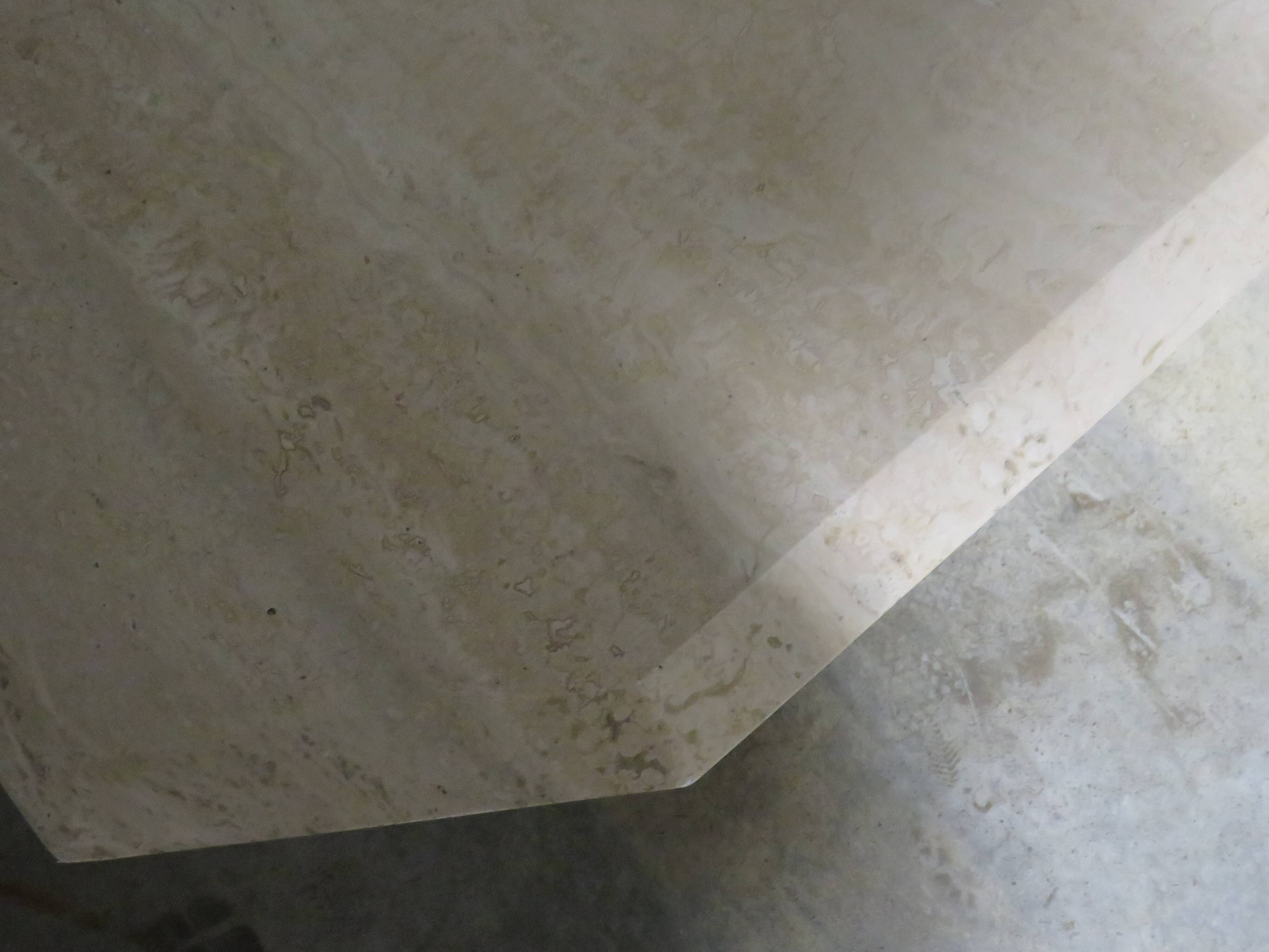 Vintage travertine coffee table, Italy 1970