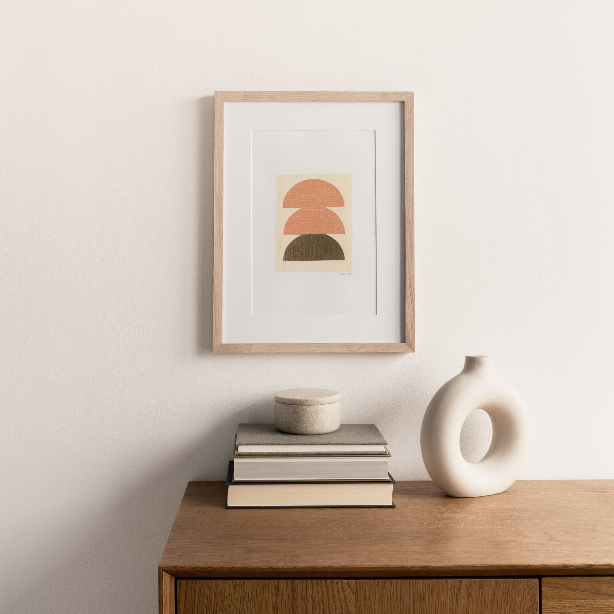 Painting on paper, dated and signed without frame