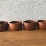 4 Scandinavian teak bowls