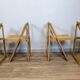 Lot de 4 chaises pliantes vintages en hêtre