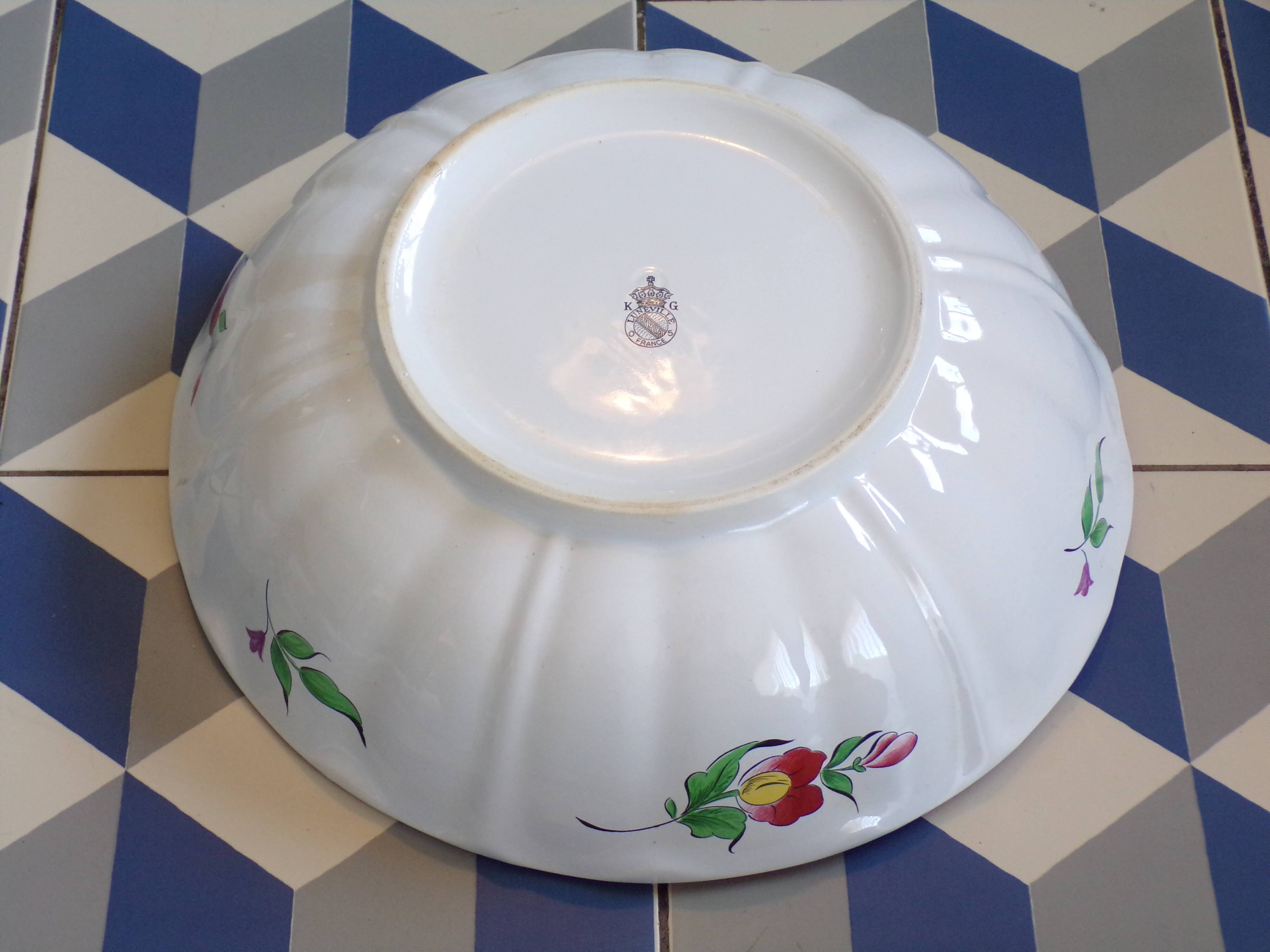 Ancien saladier Lunéville Kg Réverbère Ø29cm