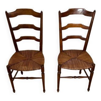 Set of 2 old stuffed chairs