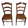 Lot de 2 chaises empaillées anciennes