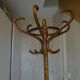 Vintage curved wood parrot coat holder