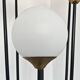 Mid Century Modern floor lamp in brass, marble, and opaline glass attributed to Stilnovo.
