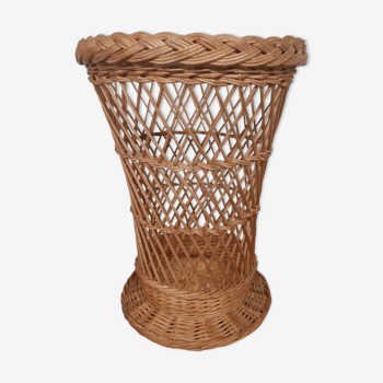 Wicker wastepaper basket