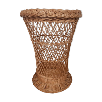 Wicker wastepaper basket
