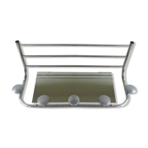 Vestiaire miroir en aluminium des années 50/60