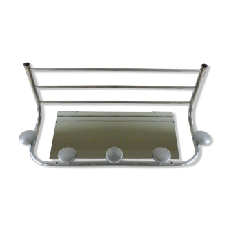 Vestiaire miroir en aluminium des années 50/60