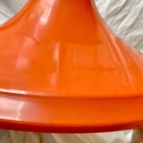 Space Age Design pendant light in orange lacquered metal