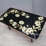 Low foot table comas glass tray